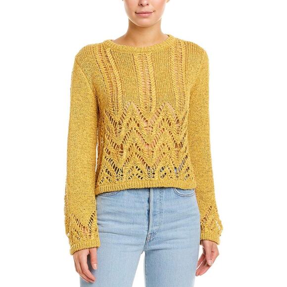 BCBGMaxAzria Sweaters - BCBG MaxAzria Mixed Stitch Pullover Crop Sweater | Size XXS